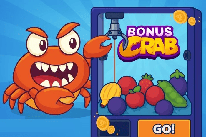 Hunt for free spins, bonus money, and cash prizes with the Bonus Crab feature!