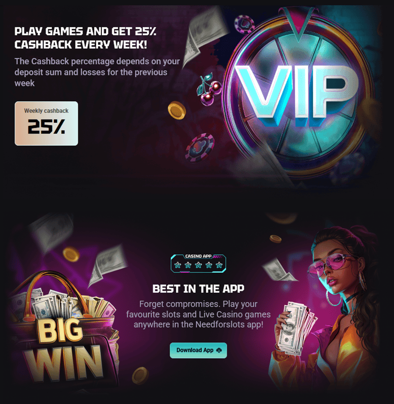 Need For Slots Casino Exclusive Offers: 50 free spins no deposit required!
