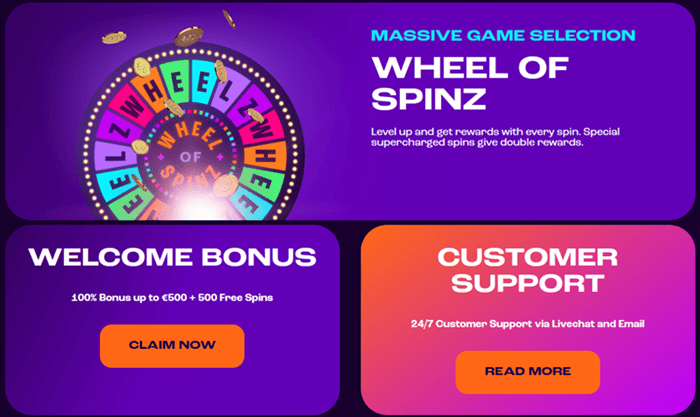 Wheel of Spins Wheelz Casino