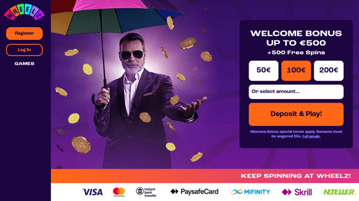 Wheelz Bonus and Free Spins