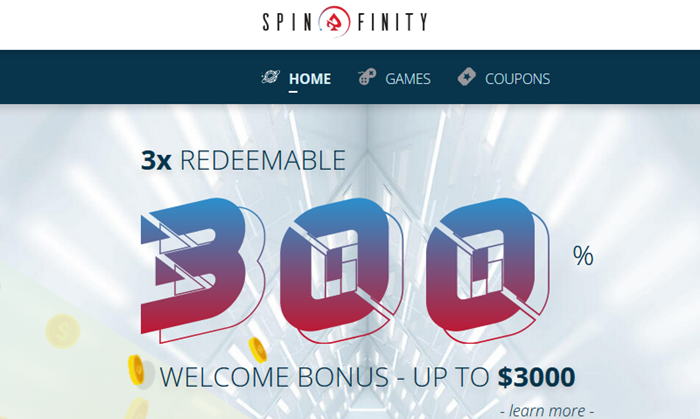Spinfinity 300% Bonus