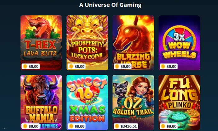 Spinfinity Free Spins RTG Games