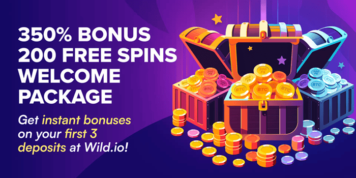 Wild.io 350% Welcome Bonus and Gratis Spins