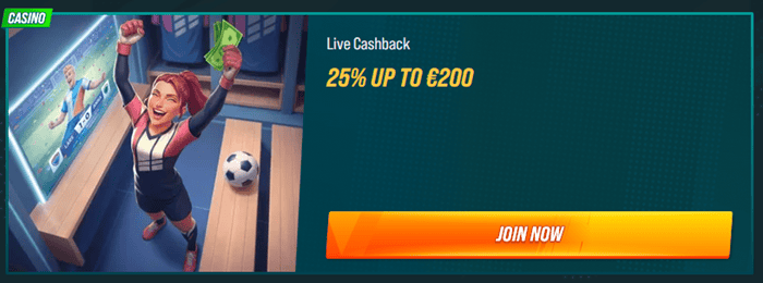 Golisimo Casino Live Cashback