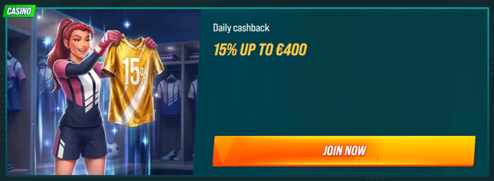 Golisimo Casino Daily Cashback