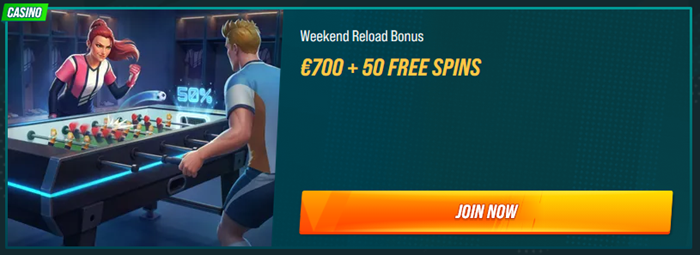 Golisimo Casino Weekend Reload Bonus