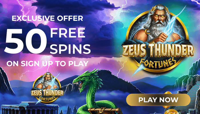 Unlock 50 Free Spins on Zeus Thunderer Fortunes after sign-up!