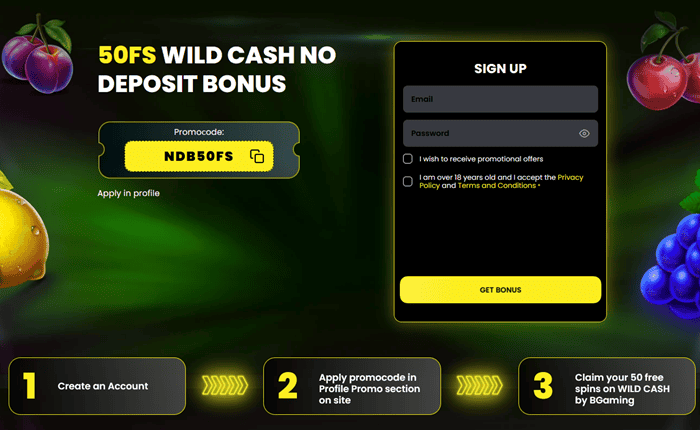 Moonwin 50 FS on Wild Cash