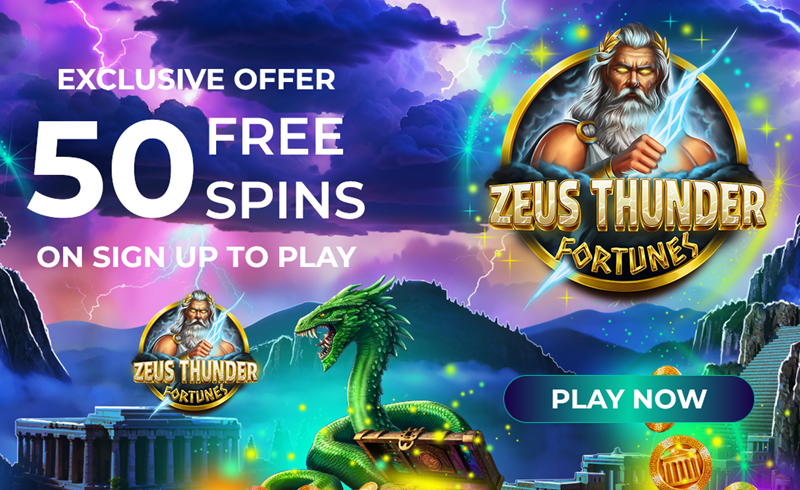 Claim 50 no deposit free spins on Zeus Thunderer Fortunes