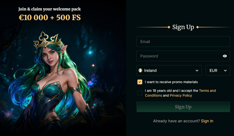 Fair Crown Casino 10000 EUR and 500 Free Spins in Welcome Bonus